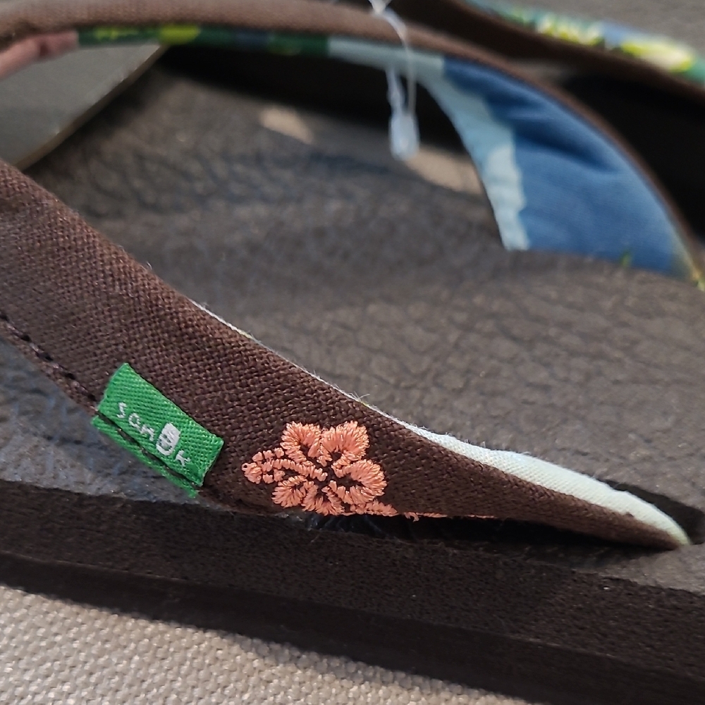 Sanuk Brown Thong Sandals - Picture 6 of 14